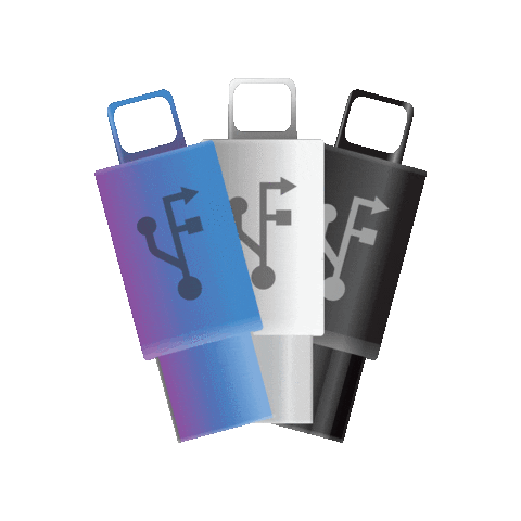 UntitledFolders uf usb usbc flash drive Sticker