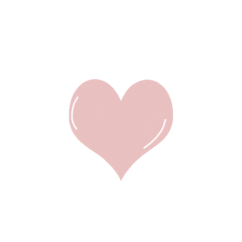 Heart Pink Sticker by Kissblush Cosmetics