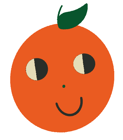 adriannadomingo giphyupload orange fruit adriannadomingo Sticker