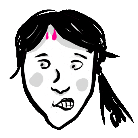 Rebexi giphyupload fear sweating angst Sticker