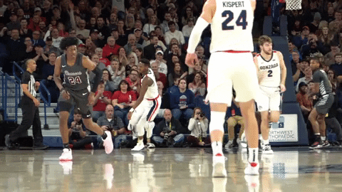 GonzagaBulldogs giphyupload celebration basketball flex GIF