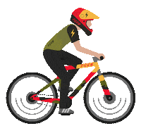 Bicycling Mountain Bike Sticker