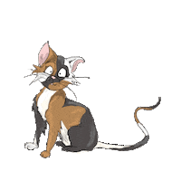 CarolineDenby cat kitty calico Sticker