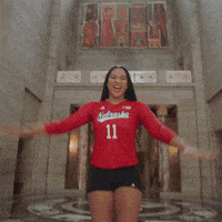Nebraska Volleyball Dab GIF by Huskers
