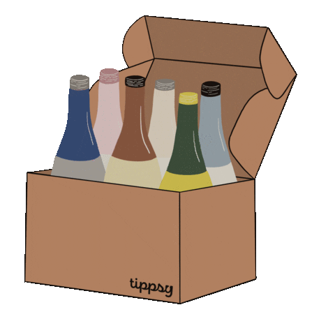 tippsysake happy cheers wine sushi Sticker