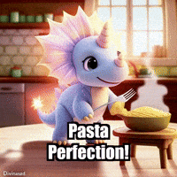 Dinner Pasta GIF by Divineasaur