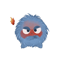 Angry Fire Sticker