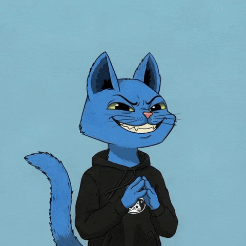 Plotting Blue Cat GIF by Doge Pound