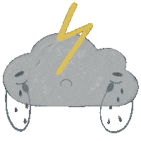 cathypavlova sad cloud samokatya Sticker