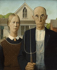 American Gothic Art GIF