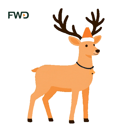 Christmas Deer Sticker by FWD Insurance