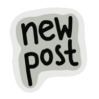 Illustration New Post Sticker