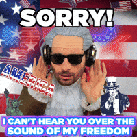 I Cant Hear You American GIF