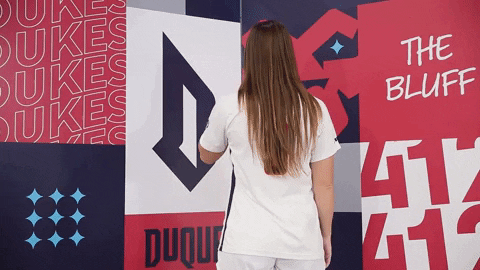 Soccer Hair Flip GIF by GoDuquesne