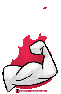 SweatTherapy workout flex burn sweat Sticker