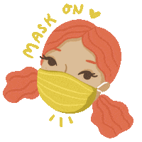 Girl Mask Sticker by Sasa Khalisa