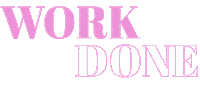 StudioBBB work done work finished work pink work done studio bbb Sticker