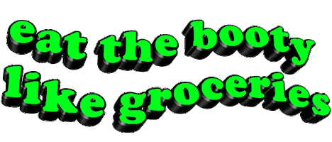 eat the booty like groceries Sticker by AnimatedText