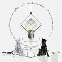 tanjin geometric statue 3dart shrine GIF