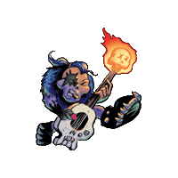Rock And Roll Animation Sticker by Craniacs World