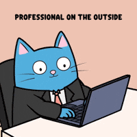 Crying Inside Blue Cat GIF