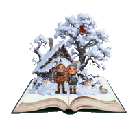 Open Book Winter Sticker