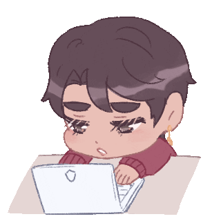 Laptop Working Sticker