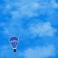 Tturise sky clouds mental health balloon GIF