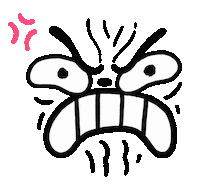 Ouokii reaction angry upset angryface Sticker