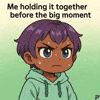Holding It Together Sweating Bullets GIF by Persona