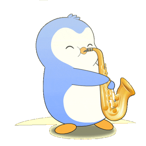 Happy Lets Go Sticker by Pudgy Penguins