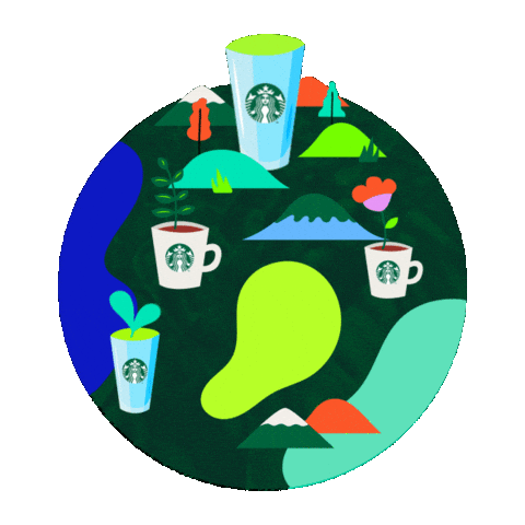 Earthmonth Reusablecup Sticker by Starbucks APAC