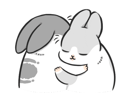 Bunny Hug Sticker by YUKIJI