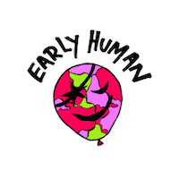 EarlyHuman happy life balloon streetwear Sticker
