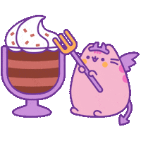 Happy Whipped Cream Sticker by Pusheen