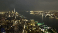 Lightning Streaks Behind New York Skyline in Dazzling Footage
