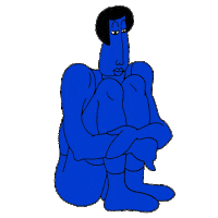 sad gloom Sticker by WAO