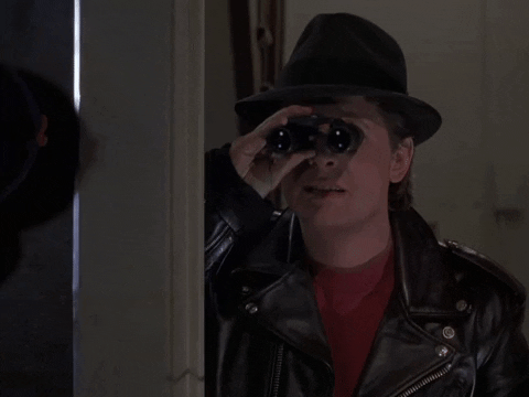 Spying Michael J Fox GIF by Back to the Future Trilogy