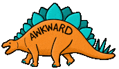 Awkward Turquoise Blue Sticker