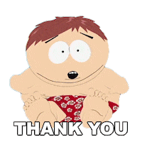 Eric Cartman Thank You Sticker by South Park
