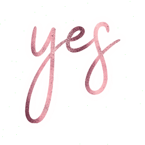 Rose Gold Yes Sticker by Crissy Conner