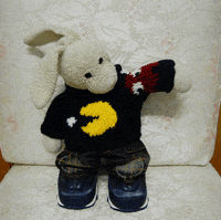zackrabbit bunny knitting sweater plushie GIF