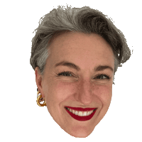 Floating Head Sticker by Loving the Look Babe