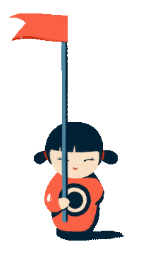 Red Flag Girl Sticker by Culture Trip