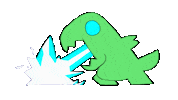ozgurotto animation monster dinosaur flame Sticker