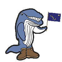 Graduation Whale Sticker by University of Alaska Southeast
