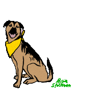 aliciastockmanmusic dog puppy cute dog bark Sticker