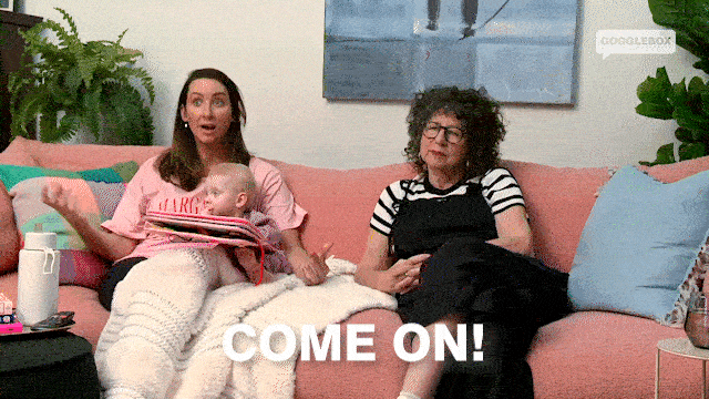Come On Watching Tv GIF by Gogglebox Australia