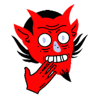 Devil Smile Sticker by lula dmitrieva