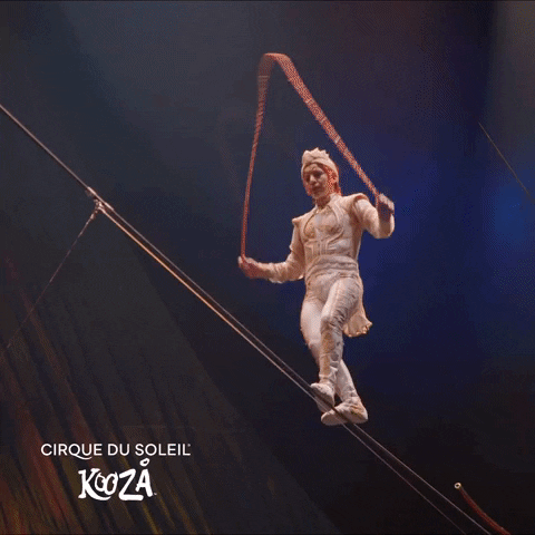 Jumping High Wire GIF by Cirque du Soleil